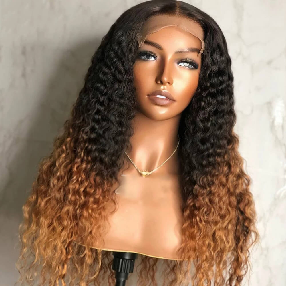 Inner Ombre Brown Collection! eullair Mixed Brown Body Wave/Water Wave Lace Frontal Wig