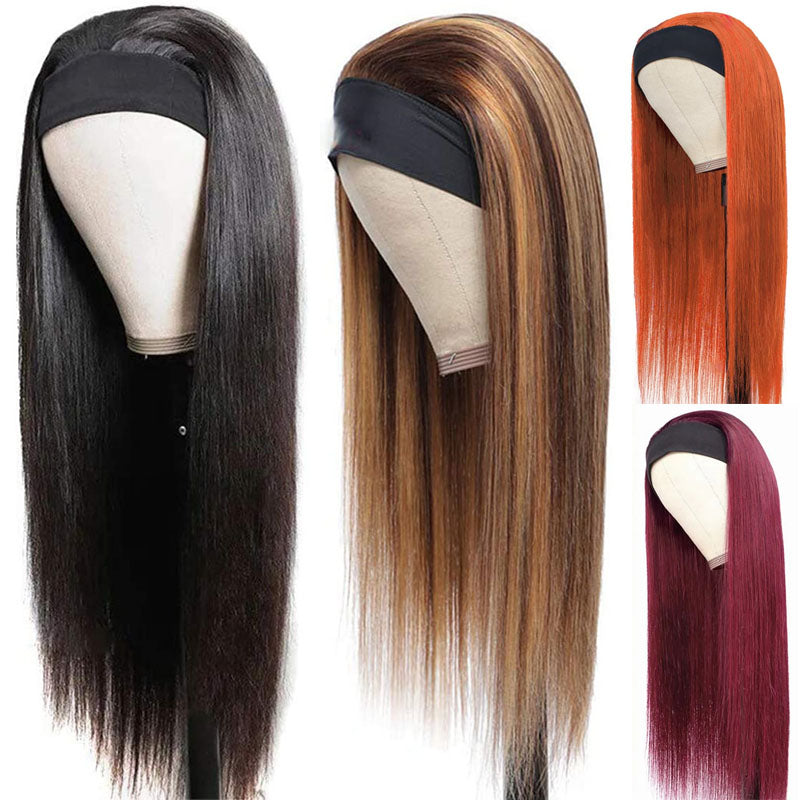 Trendy Baddie Look 4 Colors! eullair Glueless Easy Quick Install Straight Headband Human Hair Wig