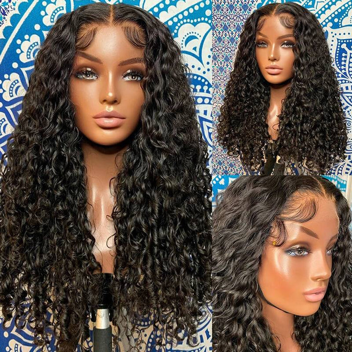 eullair Stunning Wet Look Water Wave 13x4 Lace Front Wig | Low Maintenance Wig