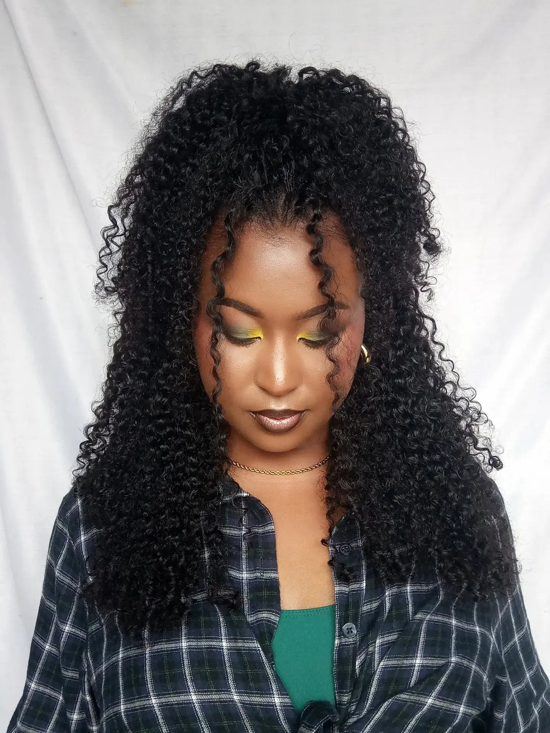 eullair Burmese Curly Hair - Lightweight 100% Human Hair Crochet Extensions