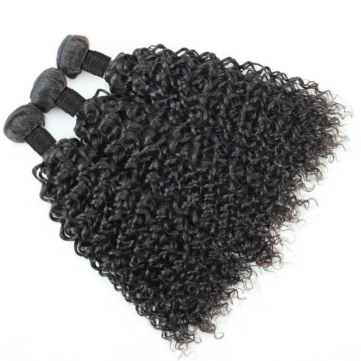 eullair Curly Hair Bundles With Closure 3/4 PCS With 4x4 5x5 6x6 HD Lace Closure
