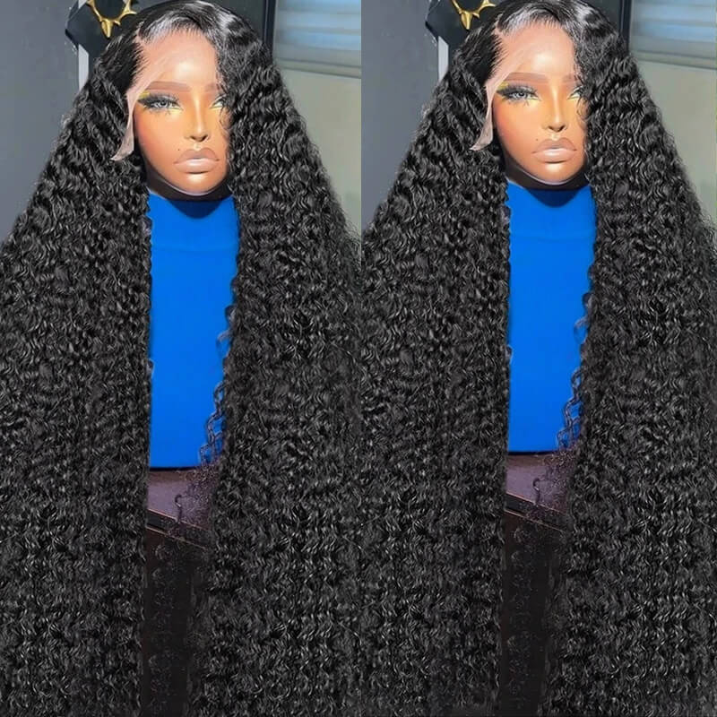 eullair Voluminous Sleek Tangle-free Kinky Curly Lace Frontal Wig | Invisible Lace