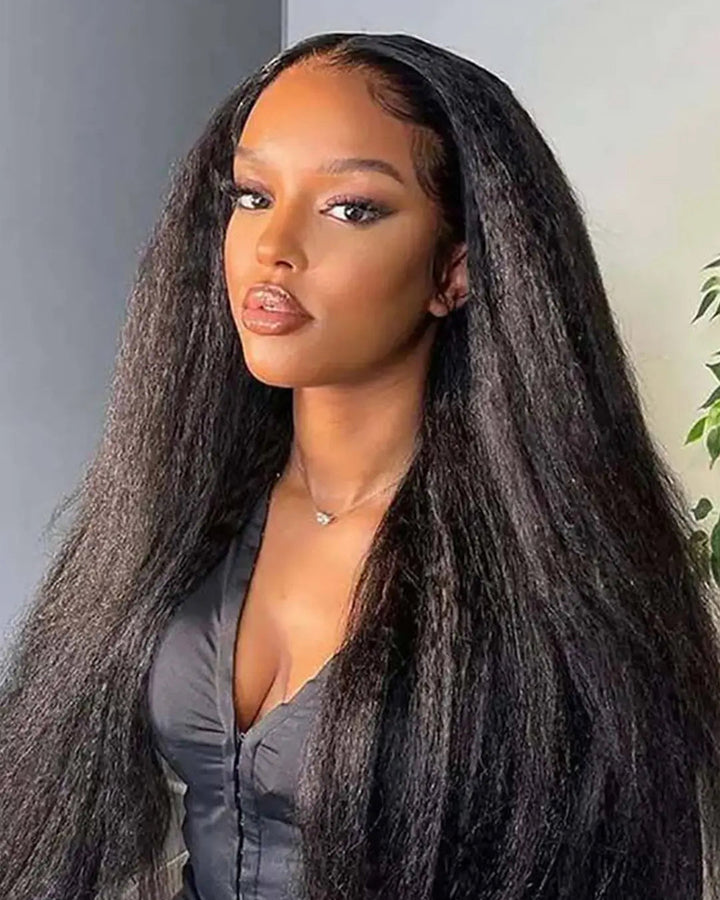 eullair Kinky Straight 15A Real Raw Hair Human Hair Bundles Deal Virgin Hair Weave 3/4 Bundle