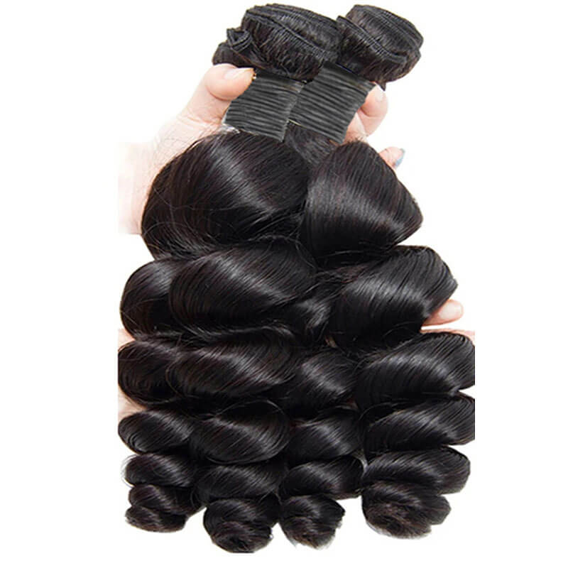 eullair Loose Wave Bundles With Closure 3/4 PCS With 4x4 5x5 6x6 HD Lace Closure