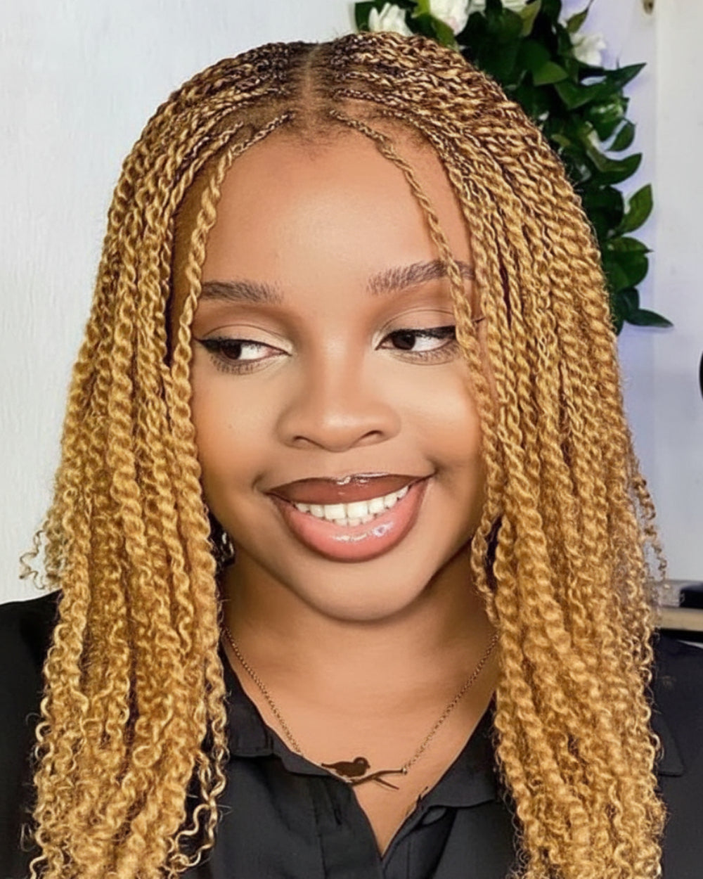 eullair Afro Kinky Human Hair Bulk Extensions - #27 Honey Blonde Color - Ideal for Dreadlock Repair, Twists, and Braiding Styles