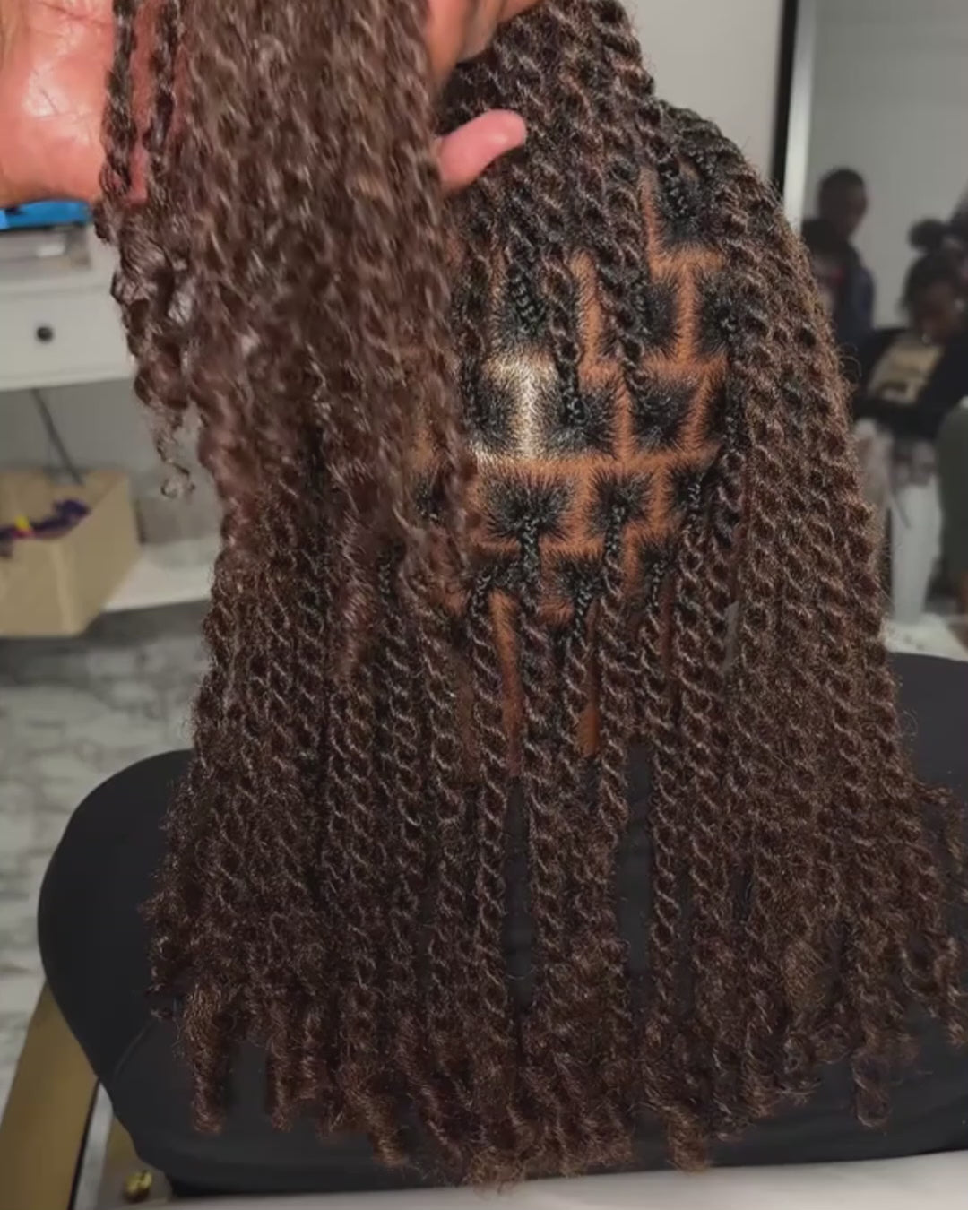 eullair 100% Human Hair Dark Brown Afro kinky Bulk Hair Extensions For Braiding Dreadlock Human Hair - Natural Black Afro Kinky Texture
