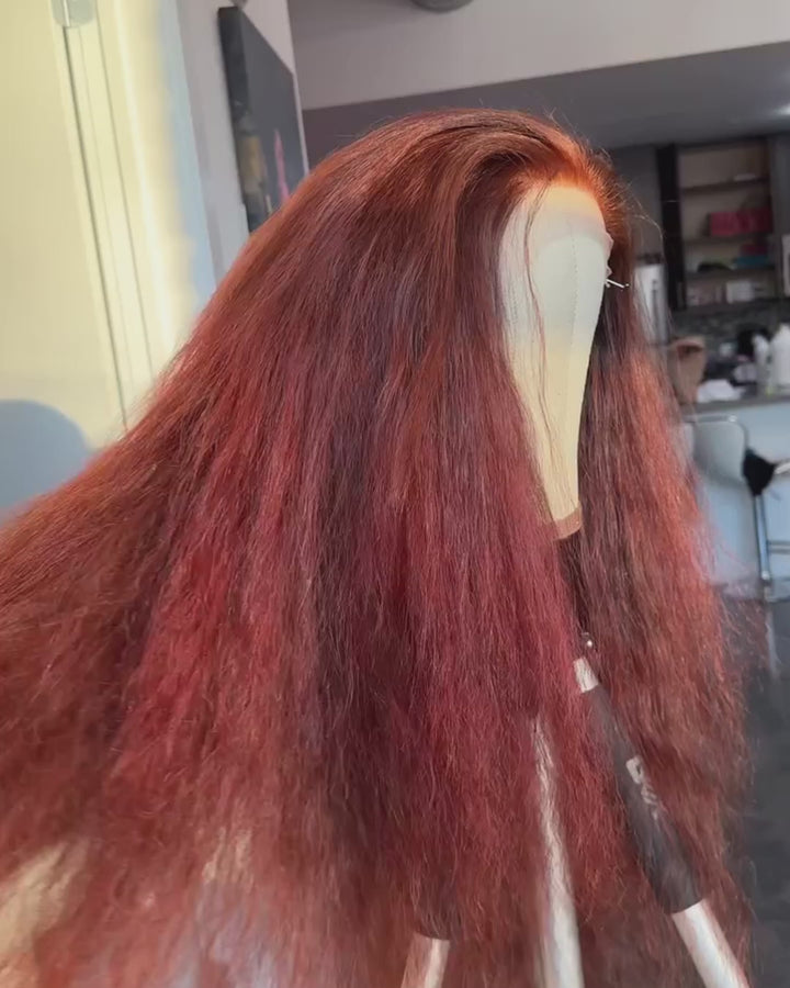 eullair Reddish Ginger Lace Front Human Hair Wig | 13x4 & 6x4 HD Lace, Pre-Colored & Ready to Wear