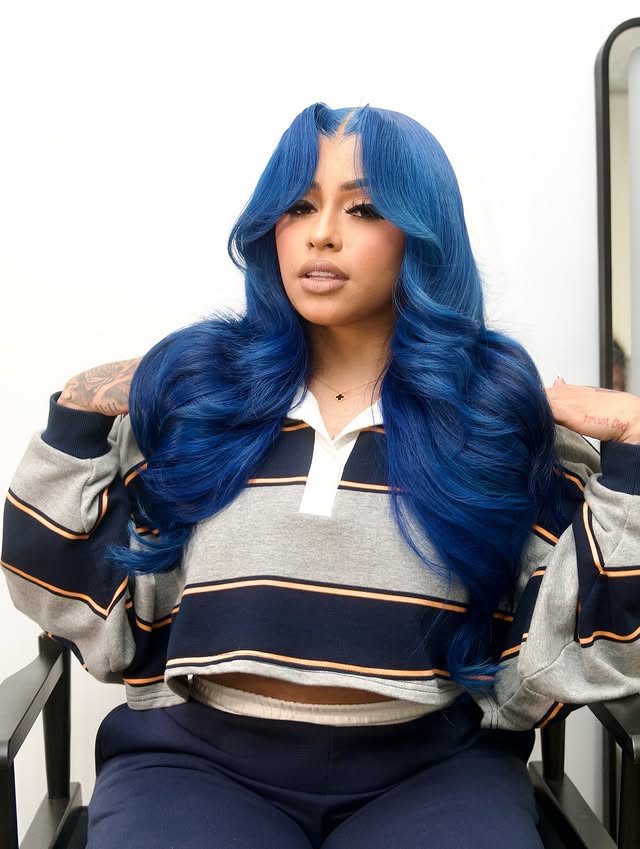 eullair Jewel Collection: 13x4 Body Wave Human Hair Wig - Burgundy, Blue, Green & Red Mixed Colors