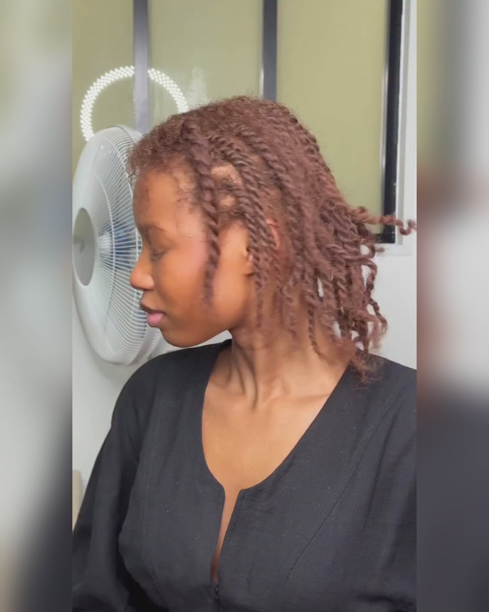 eullair Ginger Curly V Part Wig Soft Full Volume Human Hair Easy Natural Blend