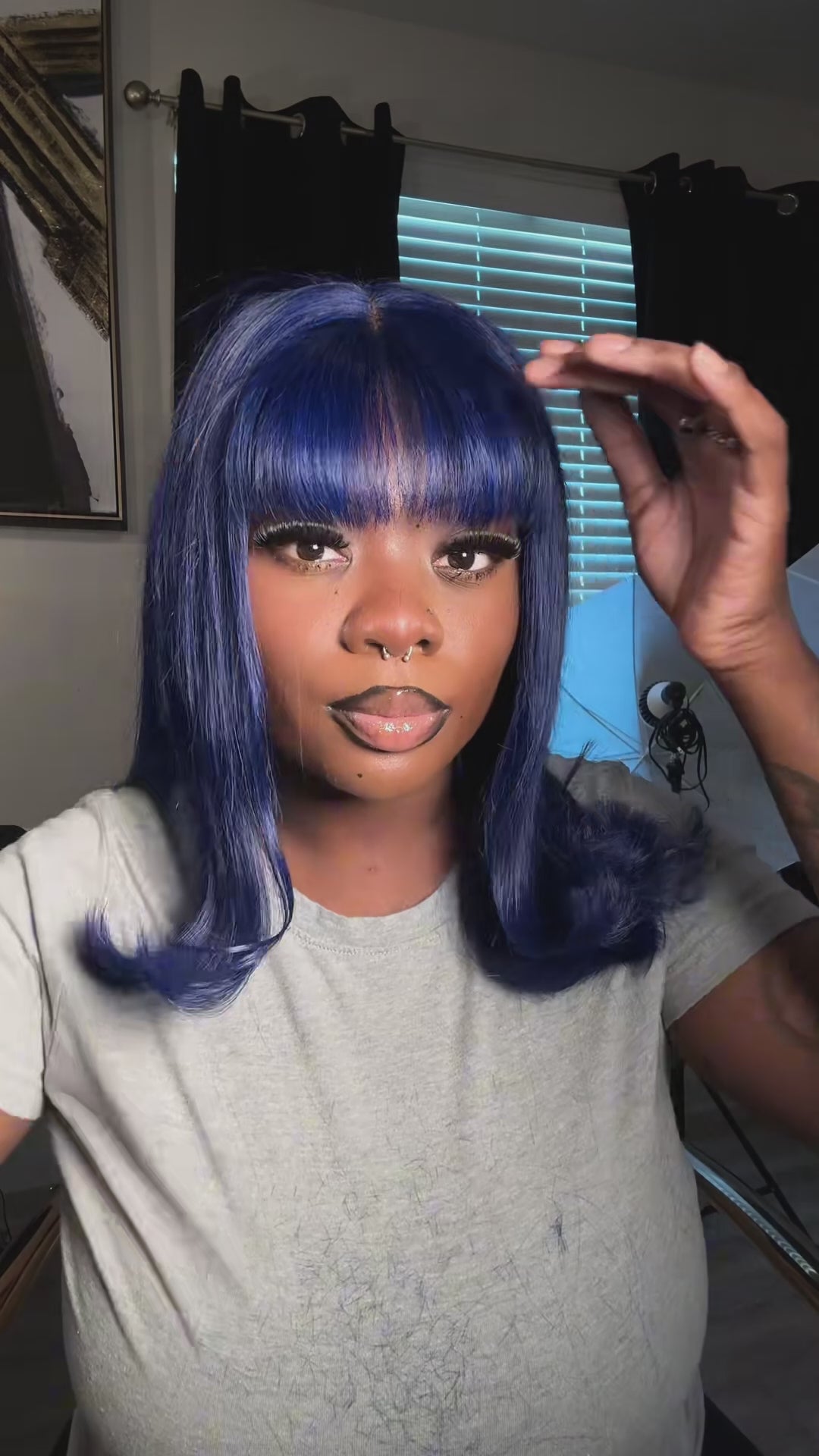 eullair Pre Styled New Retro Fipped Ends Wig Medium Length 13x4 Lace Frontal Human Hair Wigs