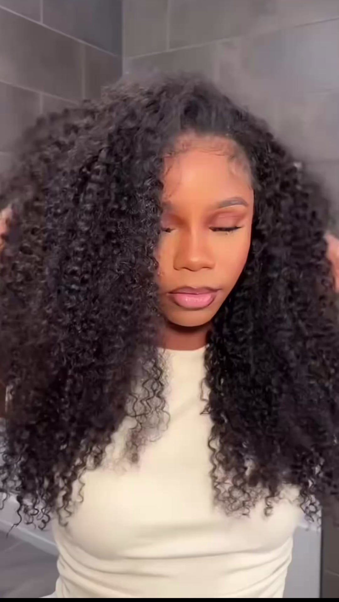 eullair Kinky Curly Clip in Hair Extensions 100% Real Remy Human Hair Extension for Black Women Natural Color 8PCS per Set With 20 Clips Double Weft 120gram