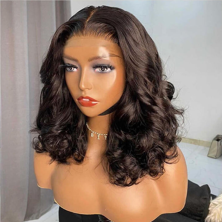 eullair Most Popular 18inch Spring Curly 13x4 Lace Frontal Human Hair Wigs For Black Women 210 Density