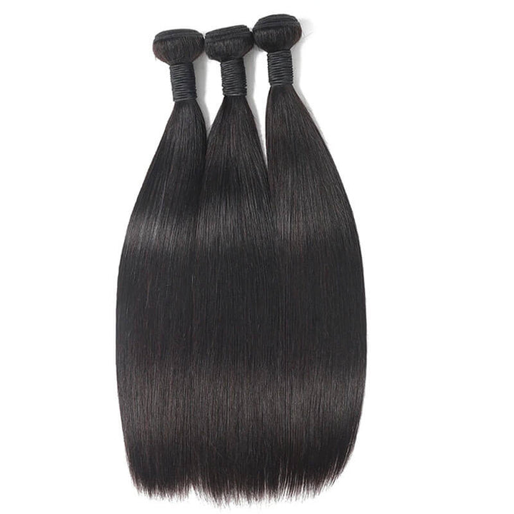 eullair Straight Hair Bundles With Closure 3/4 PCS With 4x4 5x5 6x6 HD Lace Closure