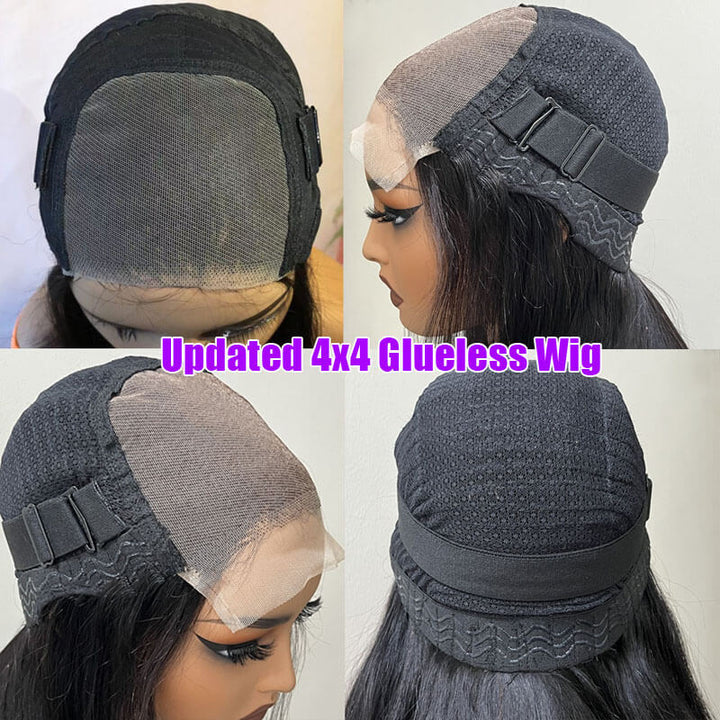 eullair Wear and Go Wigs Pre Plucked Pre Cut 7x6 9x6 PartingMax Kinky Straight Lace Front Wigs Bye Bye Knots Glueless Wig Human Hair for Black Women