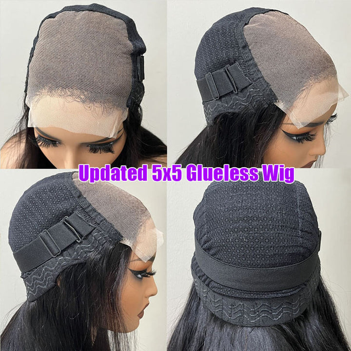 eullair Wear and Go Wigs Pre Plucked Pre Cut 7x6 9x6 PartingMax Kinky Straight Lace Front Wigs Bye Bye Knots Glueless Wig Human Hair for Black Women