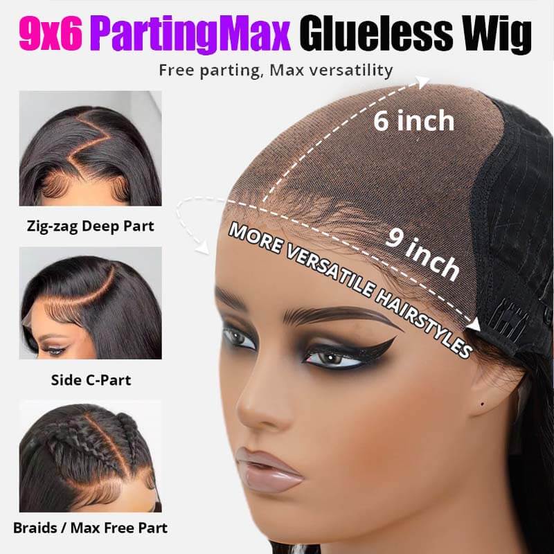 eullair Lace Front Wigs 7x6 9x6 PartingMax Glueless Wigs Human Hair Pre Plucked Water Wave Bye Bye Knots Pre Cut Lace Wig for Black Women