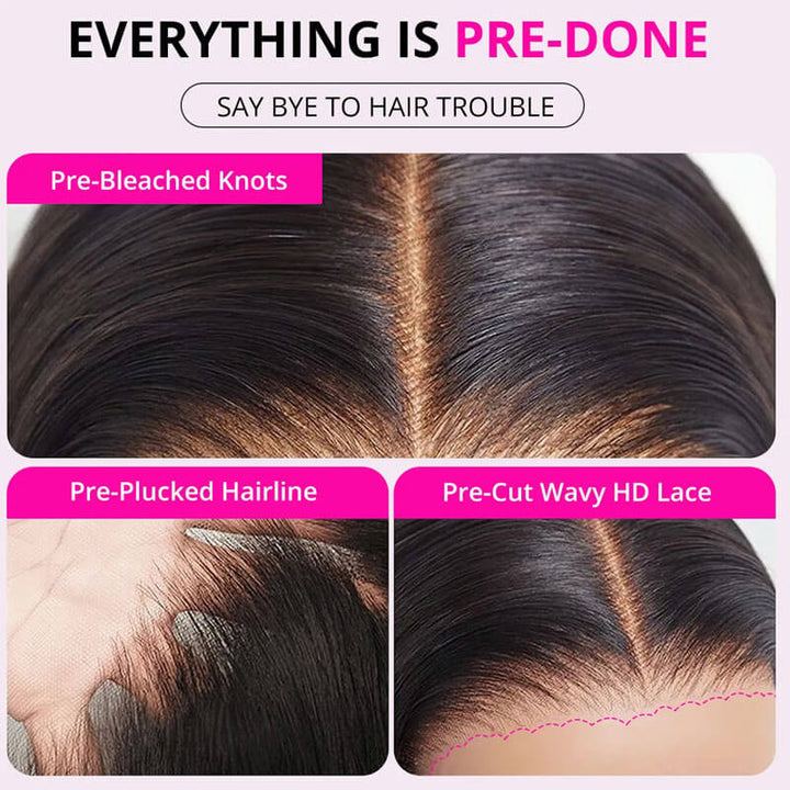 eullair Lace Front Wigs 7x6 9x6 PartingMax Glueless Wigs Human Hair Pre Plucked Water Wave Bye Bye Knots Pre Cut Lace Wig for Black Women