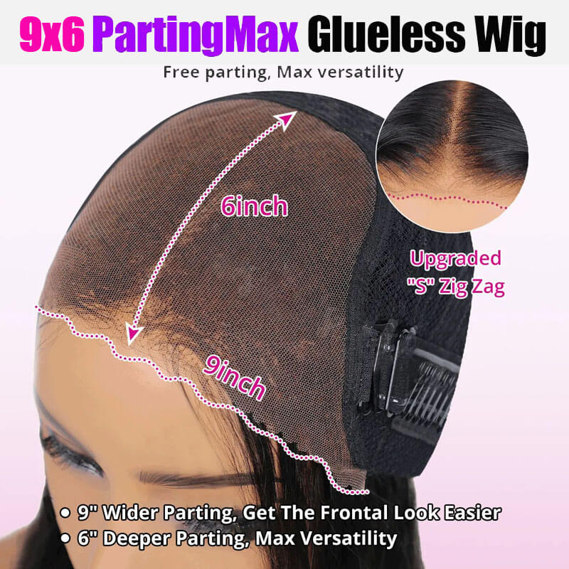 eullair Lace Front Wigs 7x6 9x6 PartingMax Glueless Wigs Human Hair Pre Plucked Water Wave Bye Bye Knots Pre Cut Lace Wig for Black Women