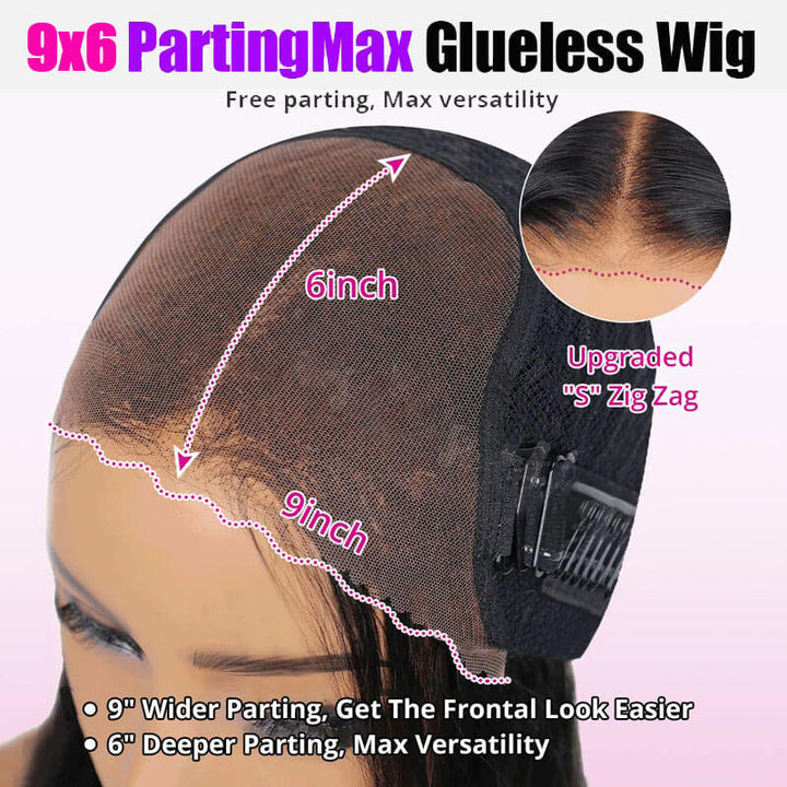eullair Lace Front Wigs 7x6 9x6 PartingMax Glueless Wigs Human Hair Pre Plucked Water Wave Bye Bye Knots Pre Cut Lace Wig for Black Women