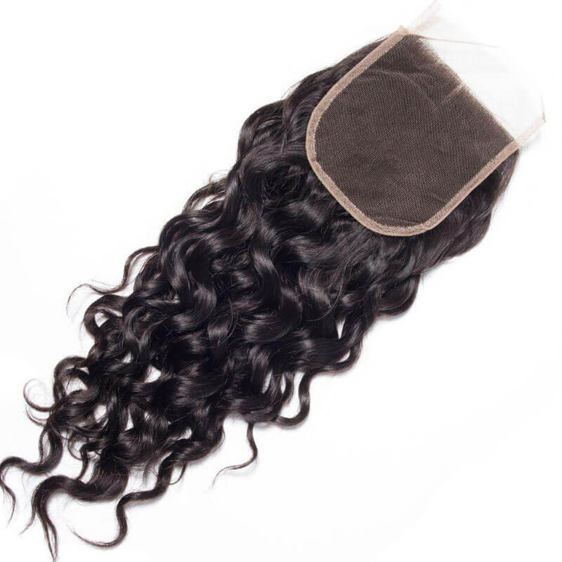 eullair Water Wave Bundles With Closure 3/4 PCS With 4x4 5x5 6x6 HD Lace Closure