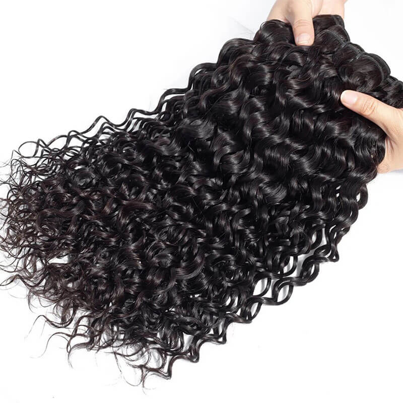 eullair Water Wave Human Hair Bundles Deal 10A Human Virgin Hair 3/4 Bundles