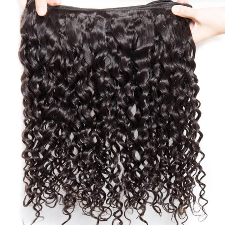 eullair Water Wave Human Hair Bundles Deal 10A Human Virgin Hair 3/4 Bundles