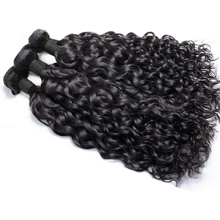 eullair Water Wave Human Hair Bundles Deal 10A Human Virgin Hair 3/4 Bundles