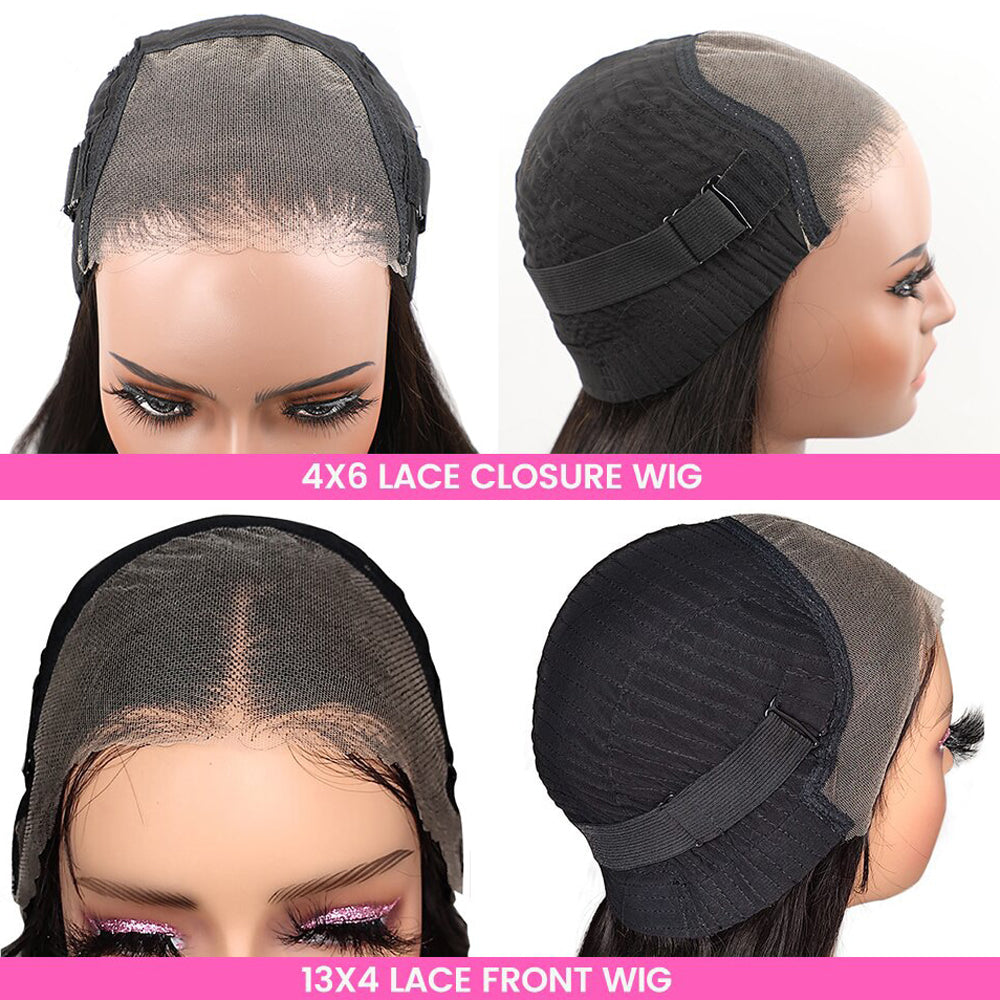 eullair Wear Go Glueless Wig Body Wave 4x6 5x5 Lace Wig Pre Cut Lace Beginner Friendly Pre Plucked Hairline 3D Elastic Dome Cap