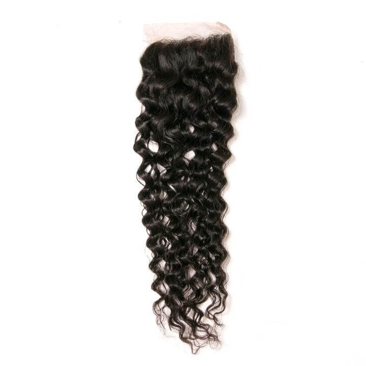 1 Piece Virgin Human Hair 4x4 5x5 Lace Closure Natural Black 16-20 Inches-Natural Color #1B-eullair- Human Virgin Hair-eullair- Human Virgin Hair