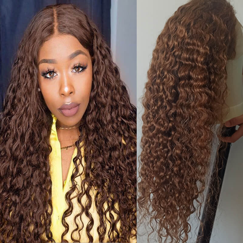 New Arrivial | eullair Chestnut Brown Lace Front Wig HD Lace | Autumn Copper Brown-Human Hair Wigs-eullair-eullair- Human Virgin Hair