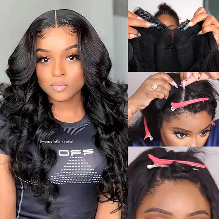 Most REALISTIC Glueless WIG | REAL Scalp V Part Thin Part Natural Hair Wig No Glue No Leave Out Needed