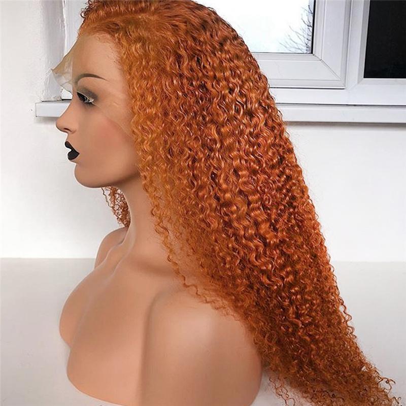 Be Fabulous! eullair Ombre Orange Ginger 30HL HD Lace Front Wig | Copper Hair Color-Human Hair Wigs-eullair-eullair- Human Virgin Hair