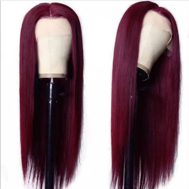 Amazing! eullair Pre Colored Dark #99J Burgundy Frontal Wig | Perfect Fall Color