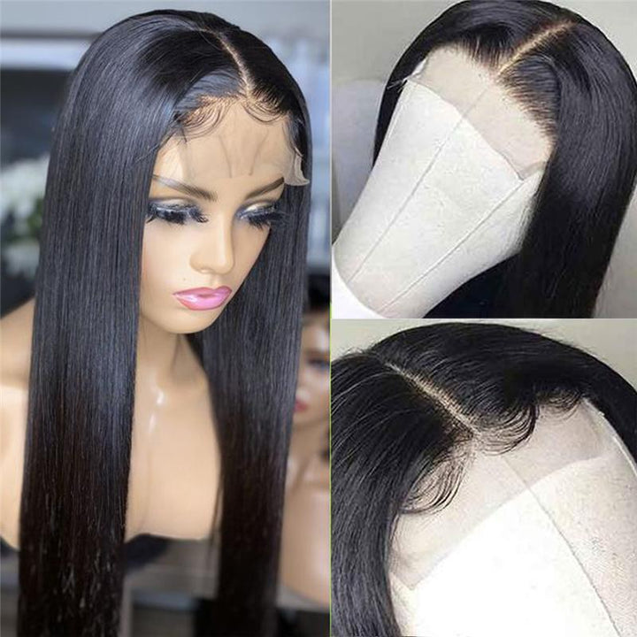eullair 5x5 HD Lace Closure Human Hair Wigs All Textures 20-30in | Invisible Lace-Human Hair Wigs-eullair-20inch-Straight-5x5 Wig 180 Density-eullair- Human Virgin Hair