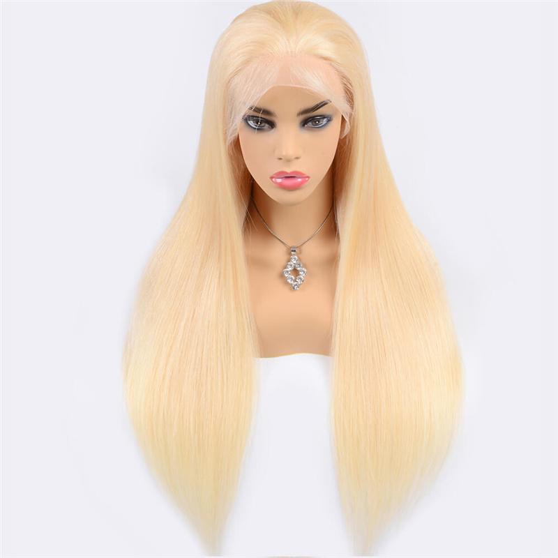 eullair #613 Blonde Straight Lace Frontal Wig Dye Friendly HD Lace Wig | Blonde Baddie-Human Hair Wigs-eullair-eullair- Human Virgin Hair