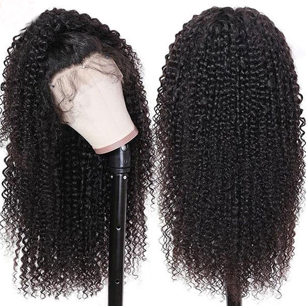 eullair Voluminous Sleek Tangle-free Kinky Curly Lace Frontal Wig | Invisible HD Lace-Human Hair Wigs-eullair-eullair- Human Virgin Hair