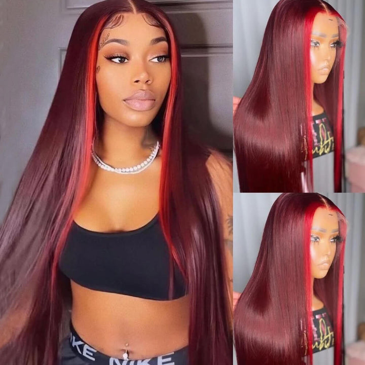 Skunk Stripe Wig Collection| eullair Must Have Gorgeous Colored Highlight Lace Frontal Wig