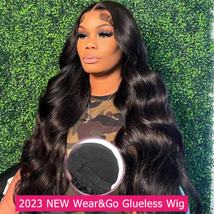 eullair Wear Go Glueless Wig Body Wave 6x4 5x5 Lace Wig Pre Cut Lace Beginner Friendly Pre Plucked Hairline 3D Elastic Dome Cap