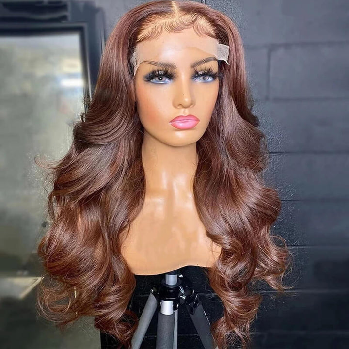 TikTok @wh0.nia Recommend | eullair Perfect Chocolate Brown Lace Frontal Human Hair Wig For Brown Skin Women