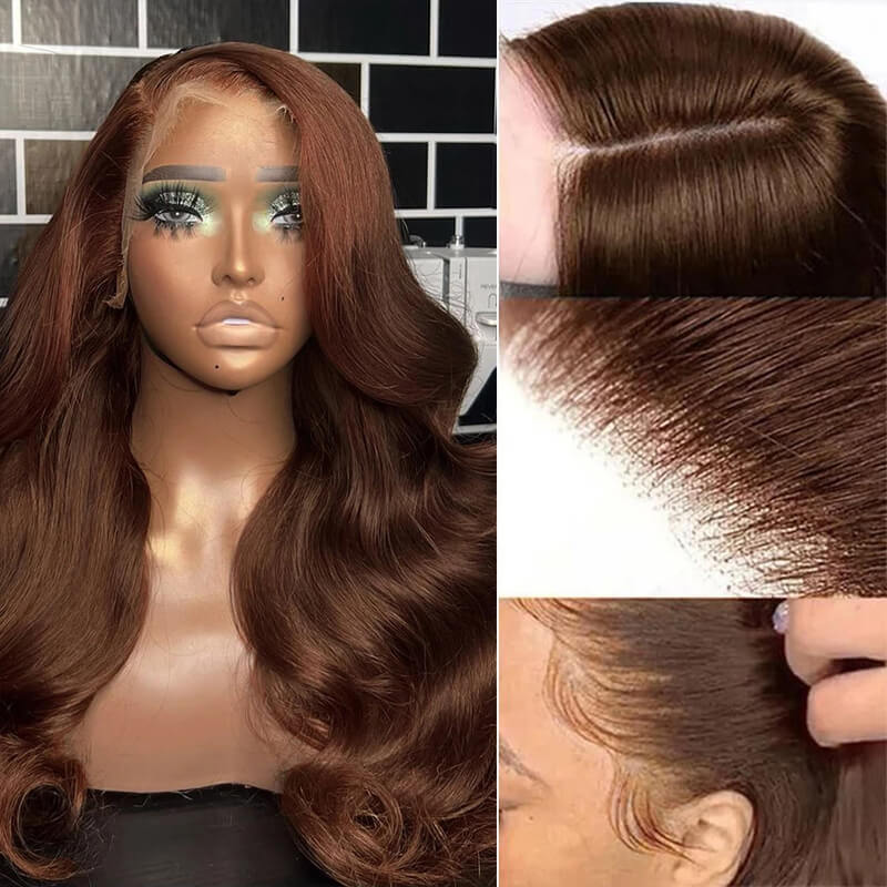 TikTok @wh0.nia Recommend | eullair Perfect Chocolate Brown Lace Frontal Human Hair Wig For Brown Skin Women
