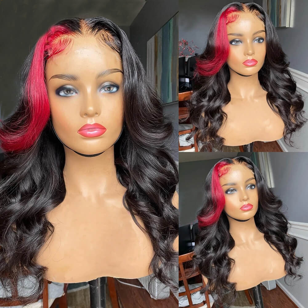 Skunk Stripe Wig Collection| eullair Must Have Gorgeous Colored Highlight Lace Frontal Wig