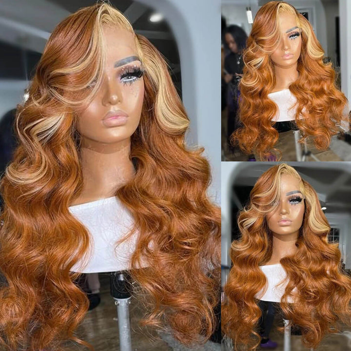 Skunk Stripe Wig Collection| eullair Must Have Gorgeous Colored Highlight Lace Frontal Wig