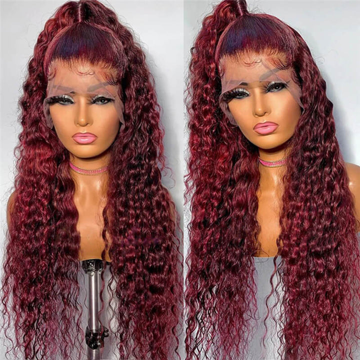 Unbelievable! eullair Hottest 99J Burgundy Curly Lace Front Wig | Perfection Y'all