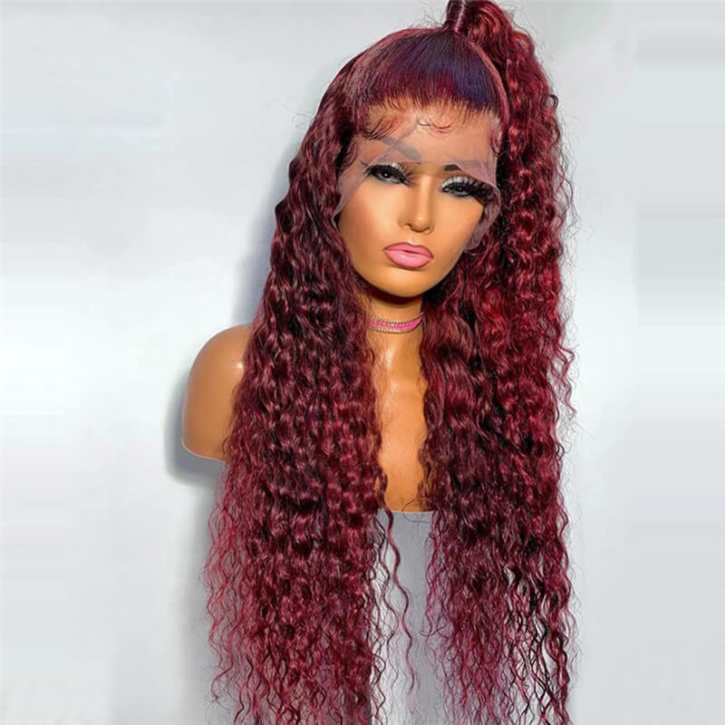 Unbelievable! eullair Hottest 99J Burgundy Curly Lace Front Wig | Perfection Y'all