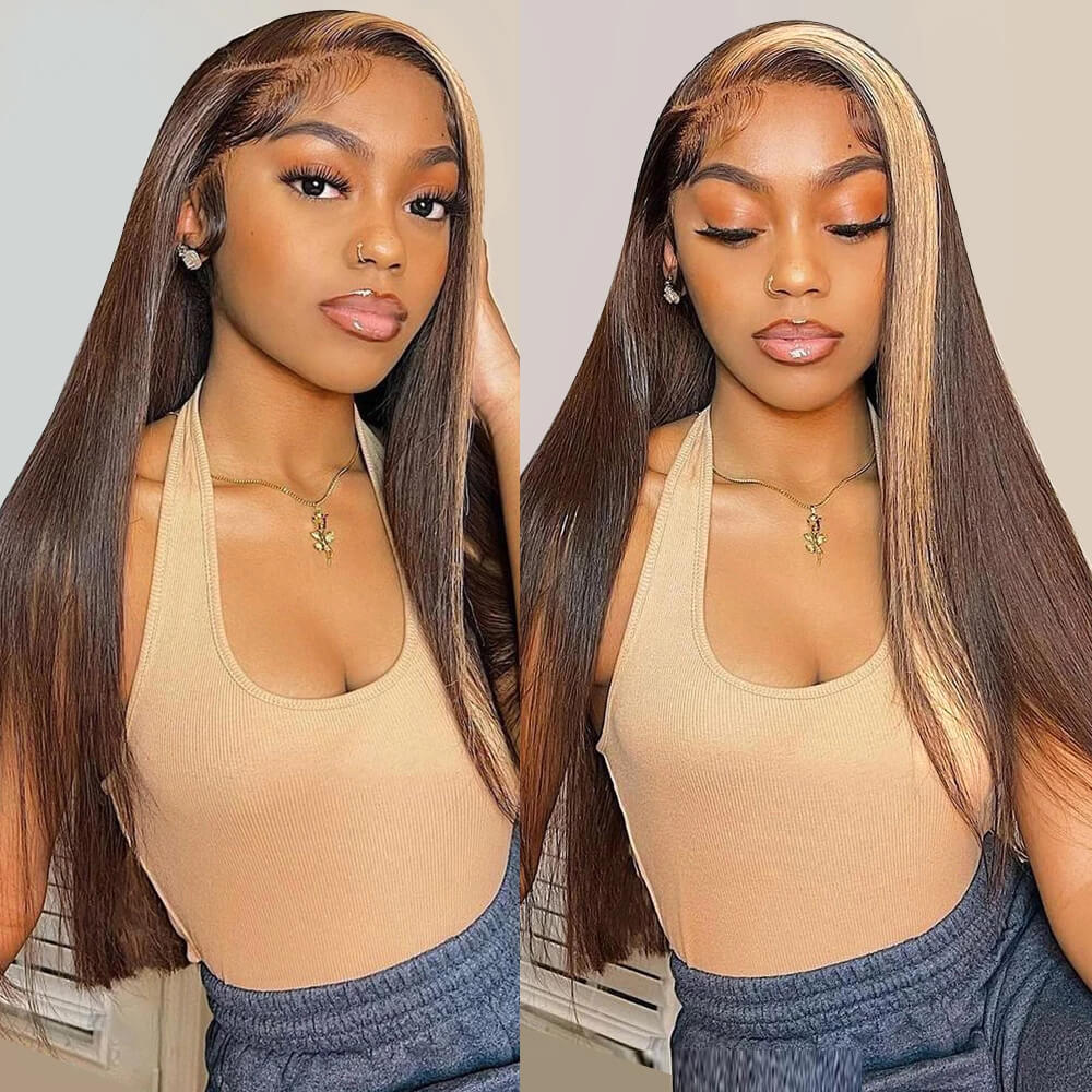 Skunk Stripe Wig Collection| eullair Must Have Gorgeous Colored Highlight Lace Frontal Wig