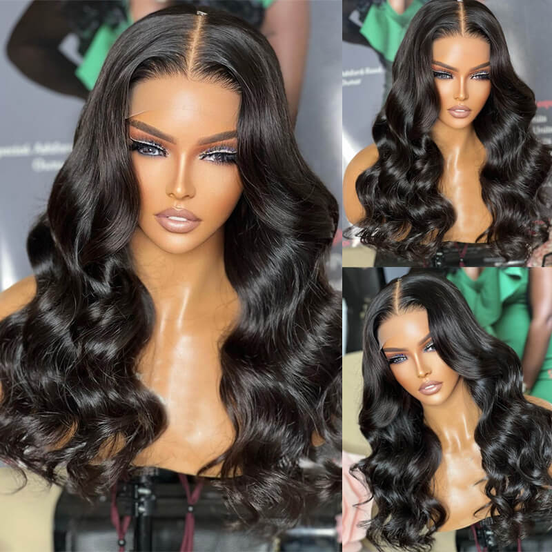 15A Grade | eullair Super Double Drawn Body Wave 13x4 HD Lace Frontal Human Hair Wigs