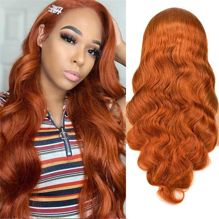 Must Have! eullair Popular #350 Ginger Lace Frontal Wig | Perfect Color For Melanin Girls-Human Hair Wigs-eullair-eullair- Human Virgin Hair