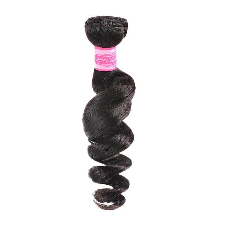 Natural Black Good Quality Human Hair Bundles 1 Piece 12-32 Inches All Textures-Natural Color #1B-eullair- Human Virgin Hair-eullair- Human Virgin Hair