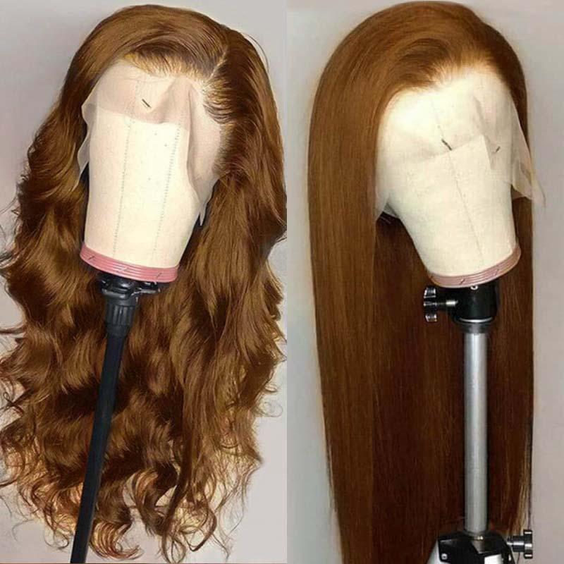 New Arrivial | eullair Chestnut Brown Lace Front Wig HD Lace | Autumn Copper Brown-Human Hair Wigs-eullair-12inch Bob-#6 Body Wave-13x4 Wig 150 Density-eullair- Human Virgin Hair
