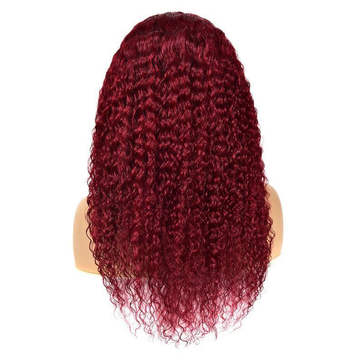 Unbelievable! eullair Hottest Burgundy Deep Wave Lace Front Wig | Perfection Y'all-Human Hair Wigs-eullair-eullair- Human Virgin Hair